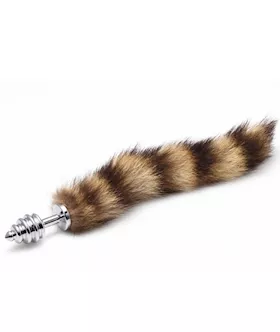 Ribbed Fox Tail Buttplug