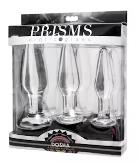 Dosha 3 Piece Glass Anal Plug Kit