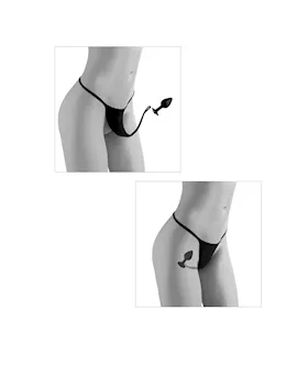 Gem Butt Plug Crotchless Panties