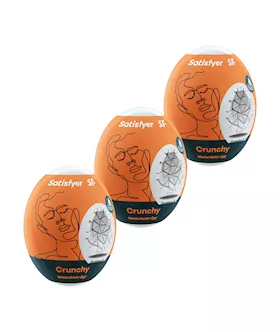 Satisfyer Masturbator Eggs - Set Of 3 - Crunchy