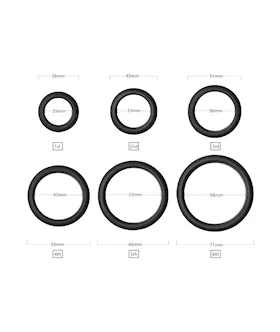 Amore Cock Ring 6-piece Stacker Set