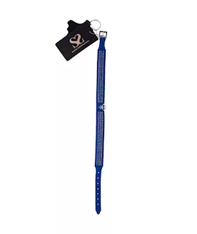 Bound X Blue Collar With Silver Rhinestones