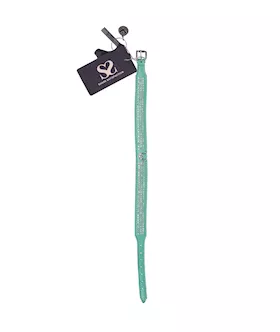Bound X Green Collar With Silver Rhinestones