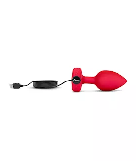 B-vibe Remote Control Vibrating Jewelled Heart Plug M/l