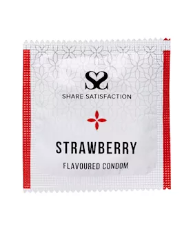 Share Satisfaction Strawberry Flavoured Condoms - 500 Bulk Pack