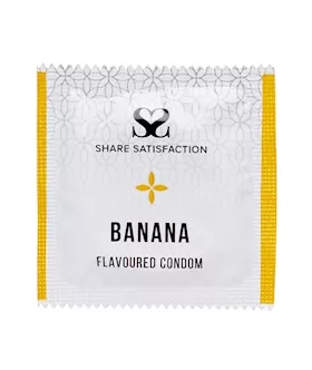 Share Satisfaction Banana Flavoured Condoms - 500 Bulk Pack