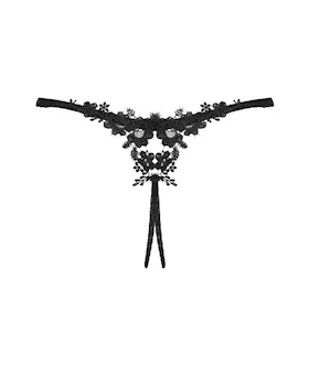 Obsessive Celia Noir Crotchless Thong 