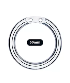 Teardrop Hex Locked Inverted Chastity Cage With Dildo Attachment