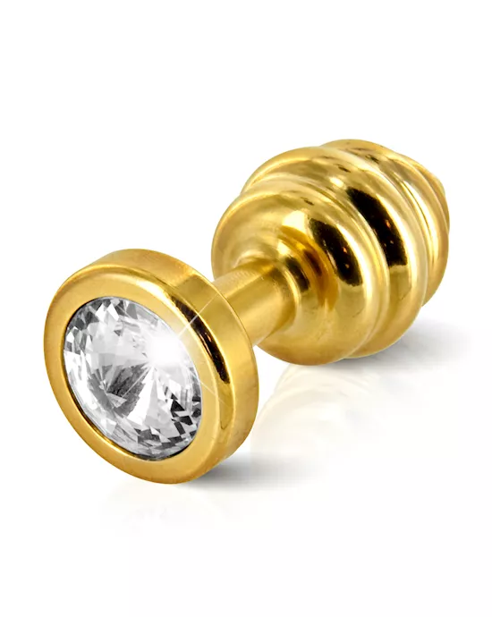 Diogol Ano Butt Plug Ribbed And Plated 30 Mm