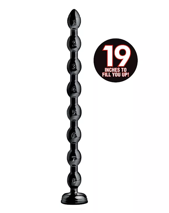 Hosed 19 Inch Beaded Anal Snake