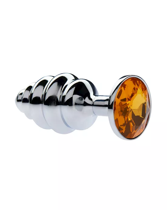 Kink Range Alloy Gemmed Butt Plug - 2.9 Inch