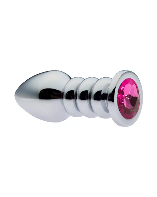 Kinki Ribbed Gemmed Butt Plug