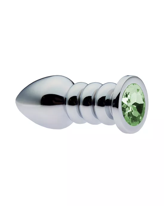 Kinki Ribbed Gemmed Butt Plug