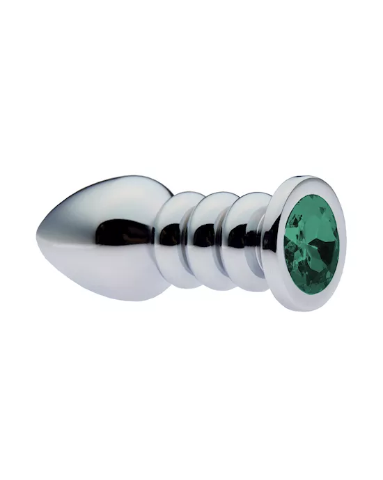 Kinki Ribbed Gemmed Butt Plug