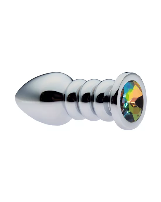 Kinki Ribbed Gemmed Butt Plug