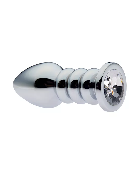 Kinki Ribbed Gemmed Butt Plug