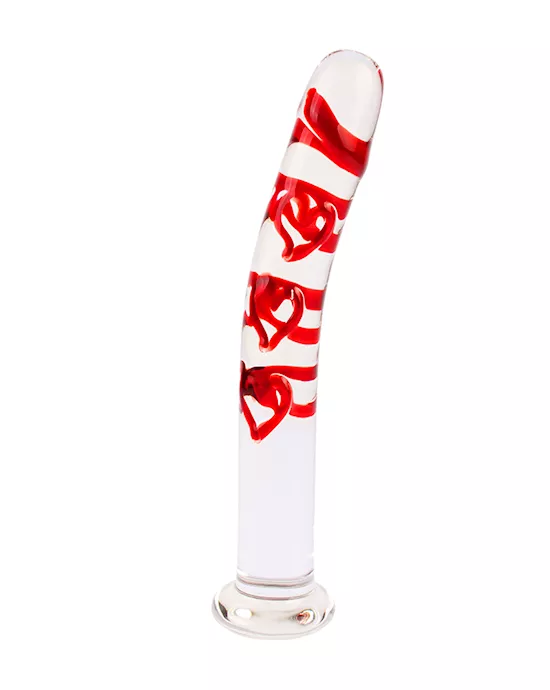 Lucent Red Ribbon Glass Massager