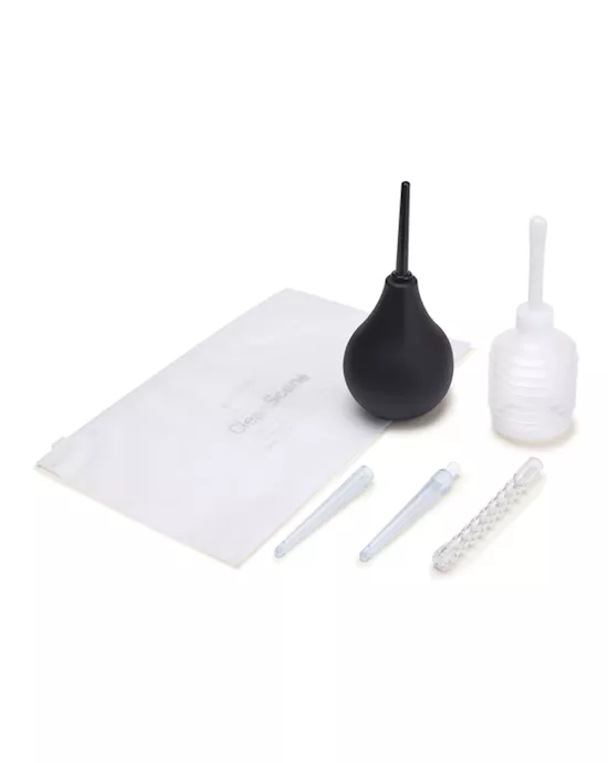 Cleanscene 225ml 4pc Anal Douche Set With Flexible Tip Head