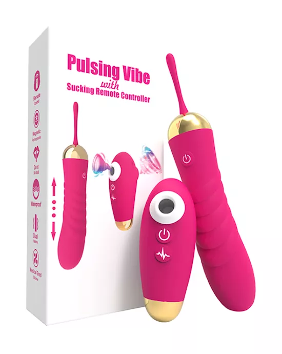 Pulsing Vibe With Sucking Remote Controller