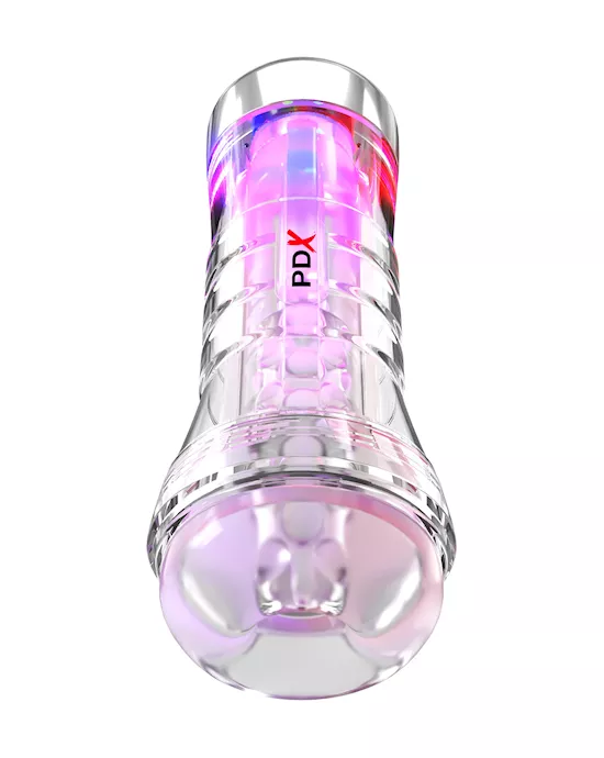 Pdx Elite Viewtube Xxl See-thru Ez-grip Led Stroker