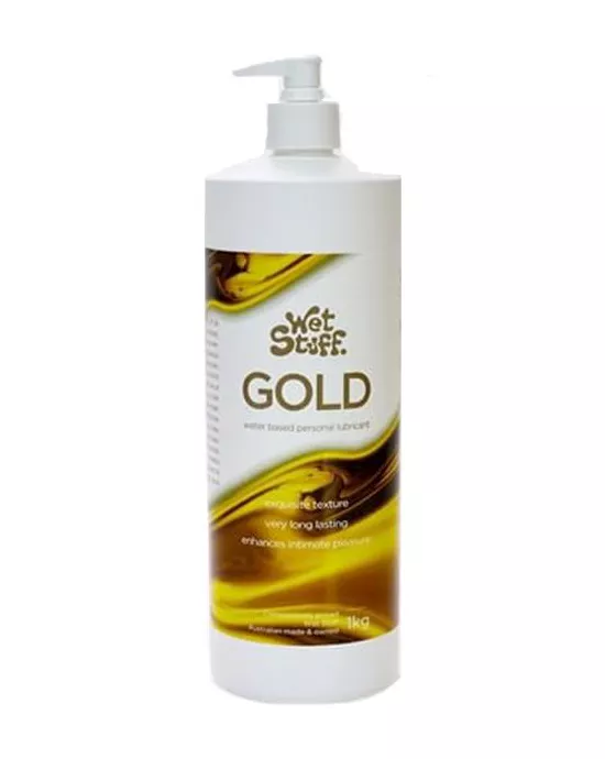 Wet Stuff Gold 1kg Pump - Water-based Lubricant
