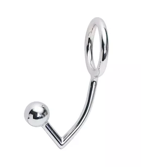 Metal Cock Ring with Anal Bead
