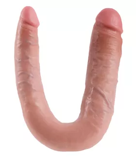 King Cock UShaped Large Double Trouble Flesh
