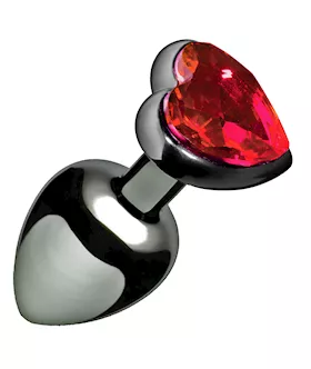Crimson Tied Scarlet Heart Jewel Anal Plug