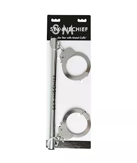Sex and Mischief Spreader Bar with Metal Cuffs