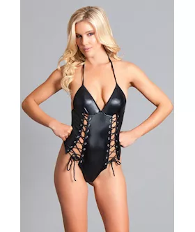 Martha Teddy  Wet leather look Teddy