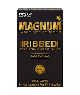 Trojan Magnum Ribbed Condoms 12 Pack