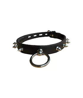 Spiked Leather Collar