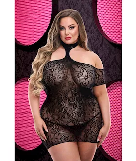 Cut Out Lace Mini Dress