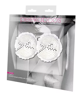 Sequin with White Bow Pasties