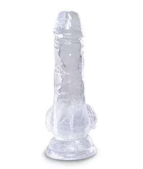 King Cock Clear Dildo with Balls  5 Inch