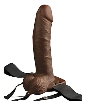 Fetish Fantasy 8 Inch Hollow Rechargeable StrapOn Remote
