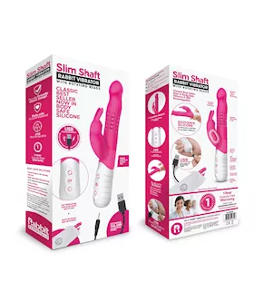 RR Rechargeable Slim Shaft Rabbit Hot Pink