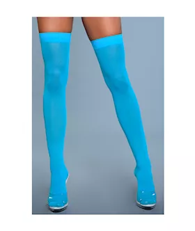 Opaque Nylon Thigh Highs