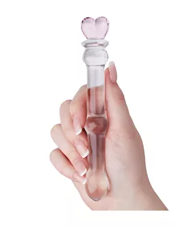 Lucent Small Heart Handle Glass Massager