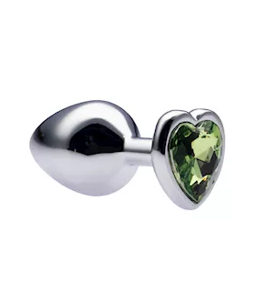 Kink Range Alloy Love Heart Gemmed Butt Plug  32 Inch