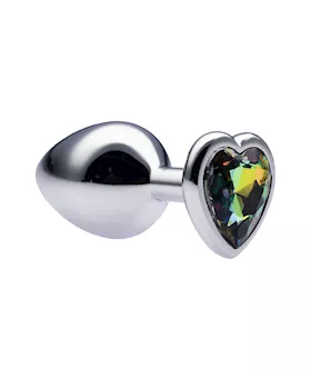 Kink Range Alloy Love Heart Gemmed Butt Plug  32 Inch