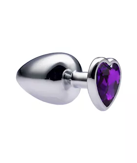 Kink Range Alloy Love Heart Gemmed Butt Plug  37 Inch