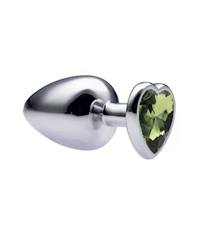 Kink Range Alloy Love Heart Gemmed Butt Plug  37 Inch