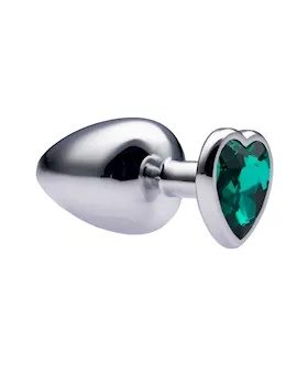Kink Range Alloy Love Heart Gemmed Butt Plug  37 Inch