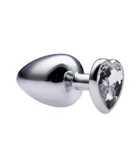 Kink Range Alloy Love Heart Gemmed Butt Plug  37 Inch
