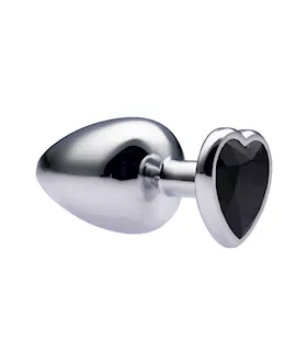 Kink Range Alloy Love Heart Gemmed Butt Plug  37 Inch