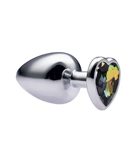 Kink Range Alloy Love Heart Gemmed Butt Plug  37 Inch