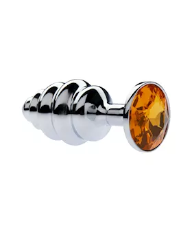 Kink Range Alloy Gemmed Butt Plug  29 Inch