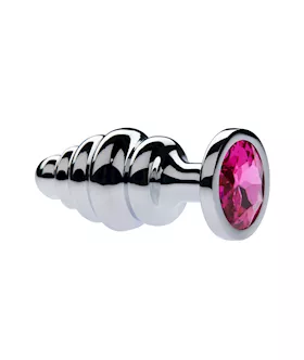 Kink Range Alloy Gemmed Butt Plug  32 Inch