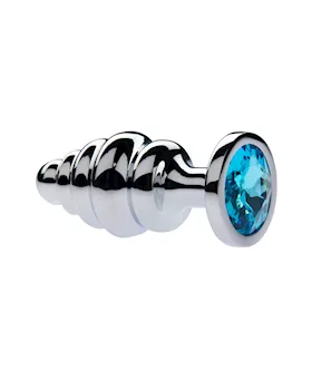 Kink Range Alloy Gemmed Butt Plug  32 Inch